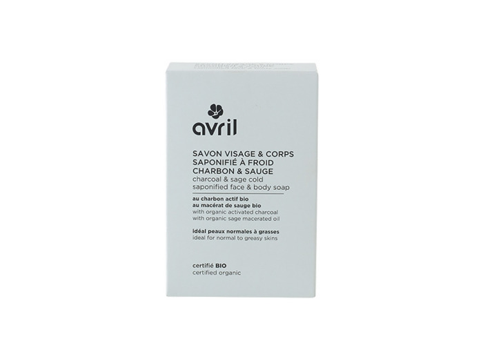 Savon à froid visage corps charbon et sauge 100g