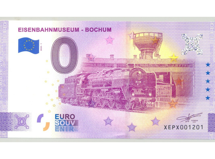 ALLEMAGNE 2020-1 EISENBAHNMUSEUM BOCHUM BILLET SOUVENIR 0 EURO TOURISTIQUE NEUF