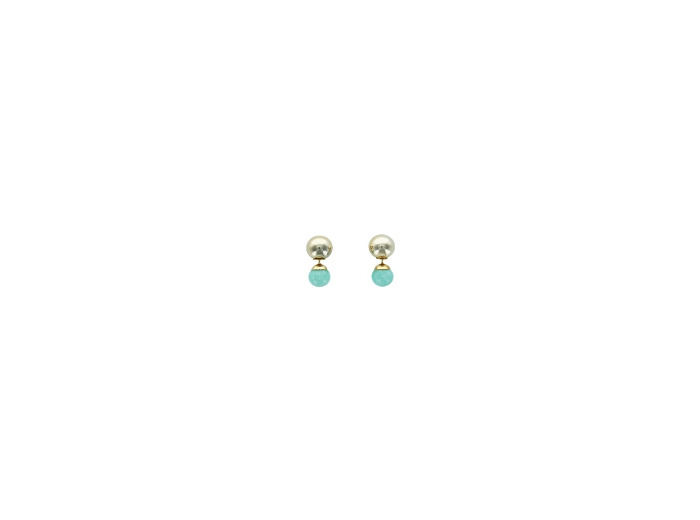 Boucles d’oreilles Boules réversibles Amazonite