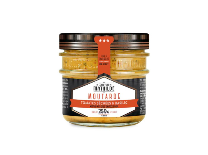 Moutarde aux Tomates Séchées et Basilic - 250g