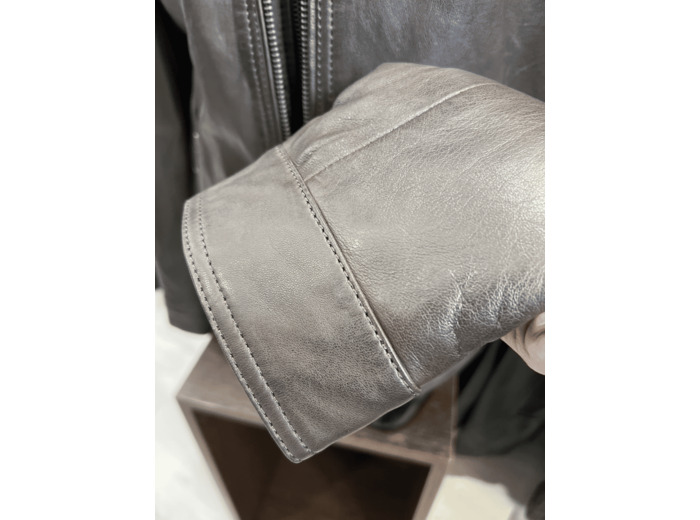 26653 Blouson homme cuir marron