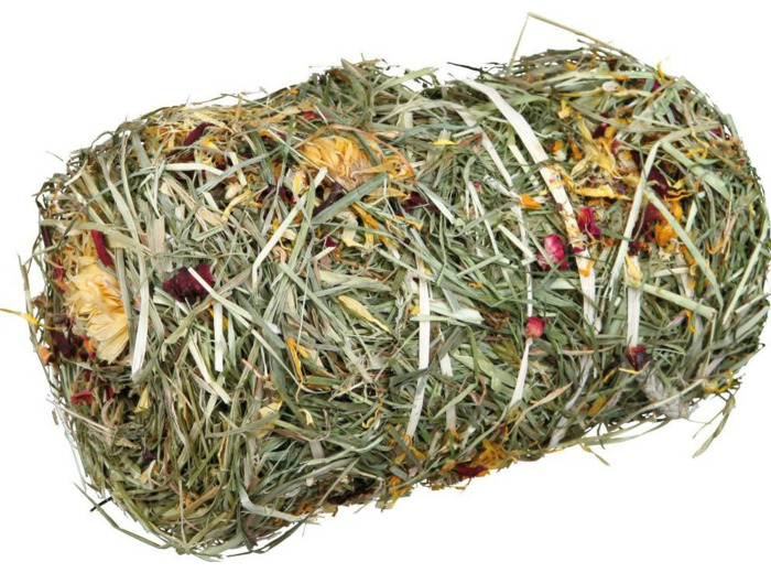 Balle de foin aux fleurs mélangées pour rongeurs - 200g