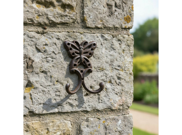 Patère fonte Papillon 10x1x6cm