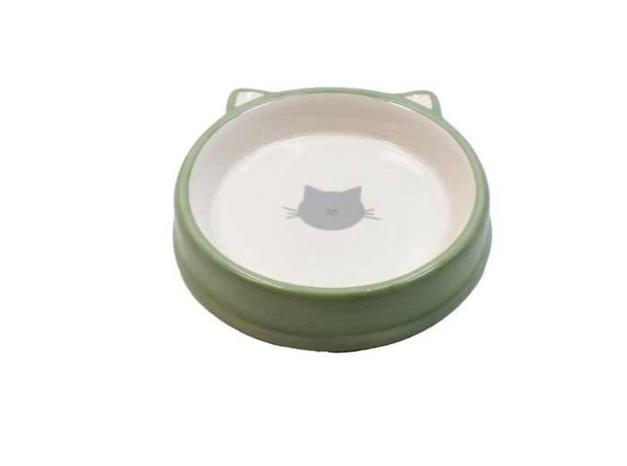 Écuelle céramique CHAT verte - 200ml
