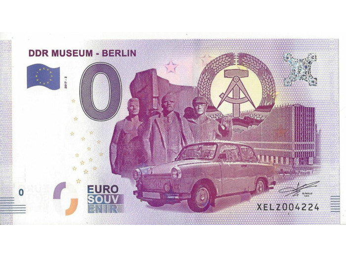 ALLEMAGNE DDR MUSEUM BERLIN Numero 4224 BILLET SOUVENIR 0 EURO 2017-2