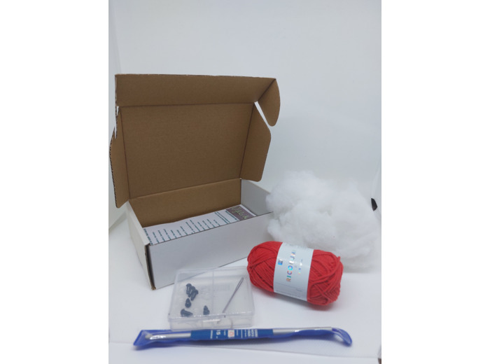 Kit crochet Poisson rouge orangé