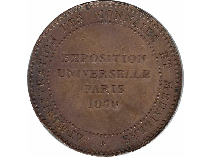 EXPOSITION UNIVERSELLE PARIS 1878 ADMINISTRATION DES MONNAIES ET MEDAILLES