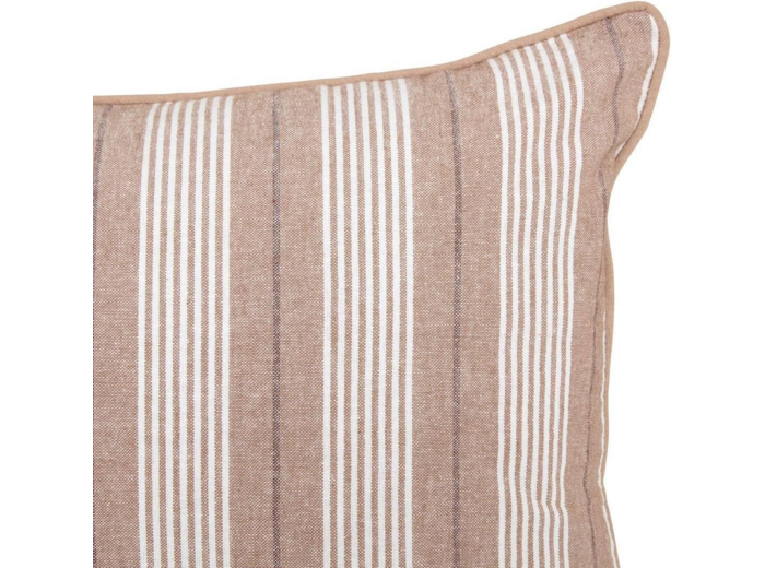 Atmosphera - Coussin Groove 58x38cm rayé Beige Lin