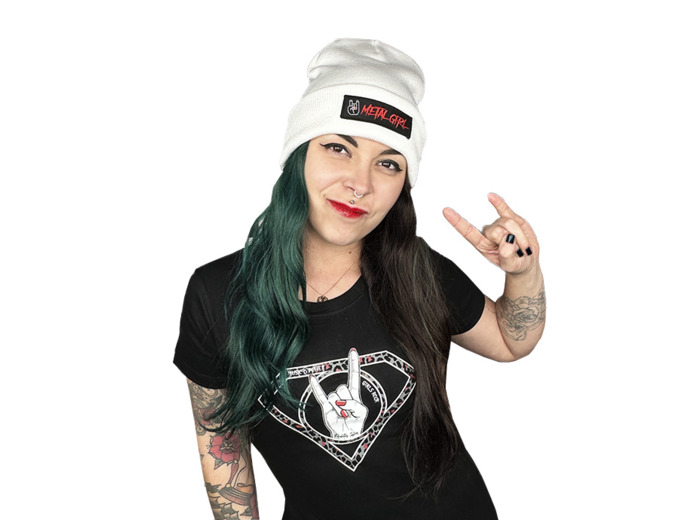Bonnet «Metal Girl» blanc