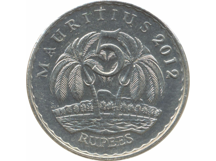 ILE MAURICE 5 RUPEES 2012 SUP N1