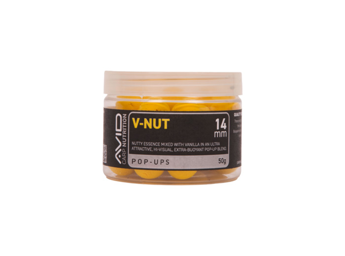pop up V nut jaune avid carp