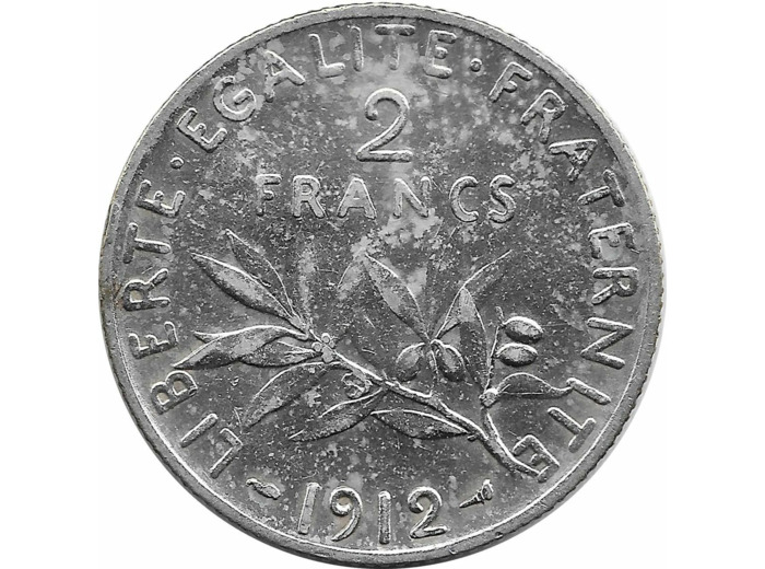 FRANCE 2 FRANCS SEMEUSE 1912 TTB+
