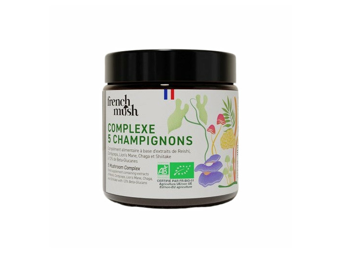Complexe 5 Champignons en poudre Bio-30g-French Mush
