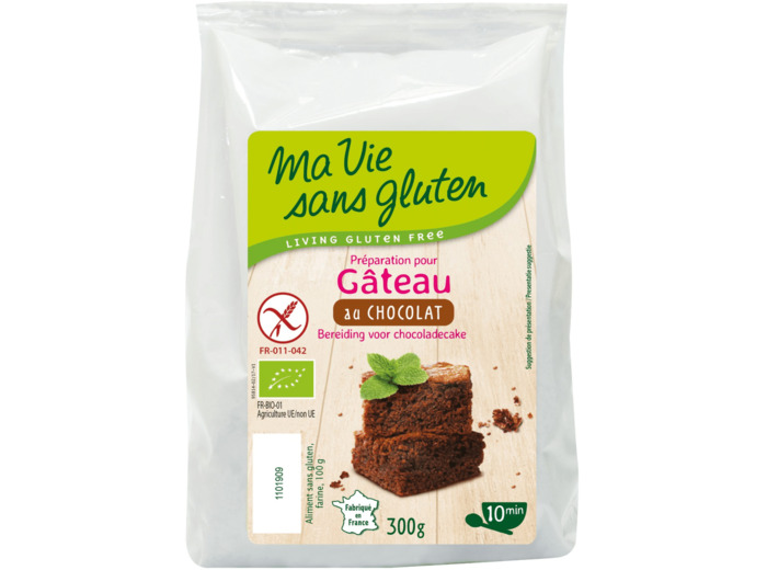 Préparation pour gâteau au chocolat bio-300g-Ma vie sans gluten