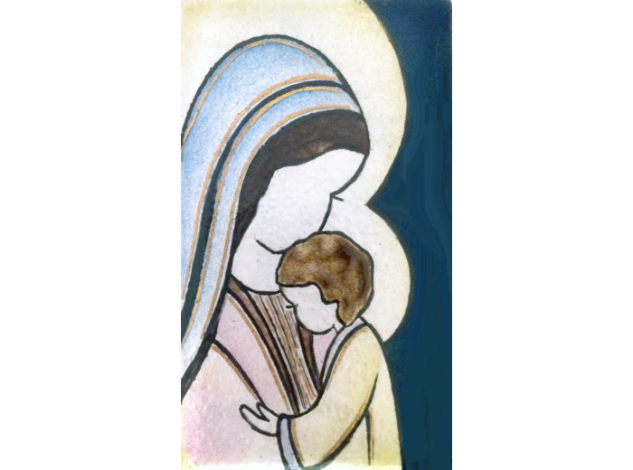 Vierge de douceur 9,5X5,5cm - EMAUX DU LIBAN