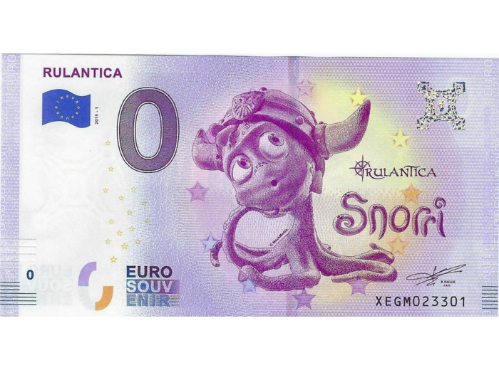 ALLEMAGNE 2019-1 RULANTICA BILLET SOUVENIR 0 EURO TOURISTIQUE  NEUF