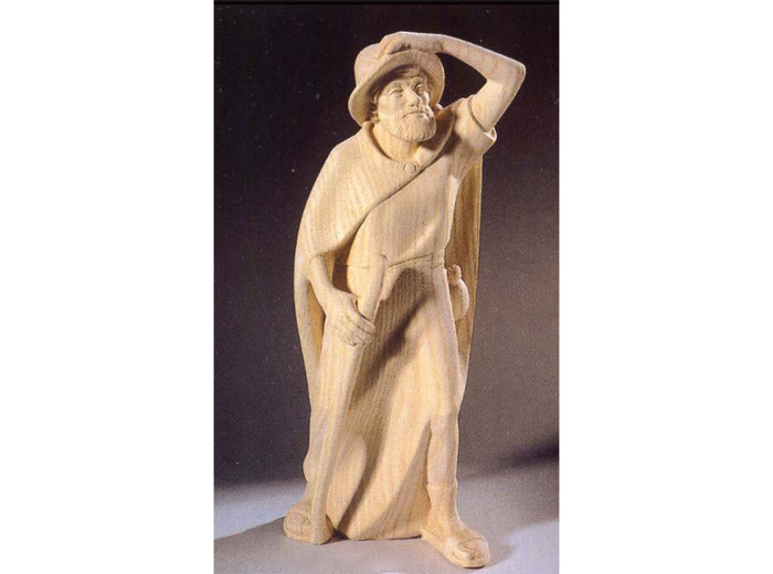 Berger au bâton 10 cm bois naturel