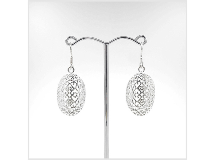 Boucles d'oreilles en argent massif