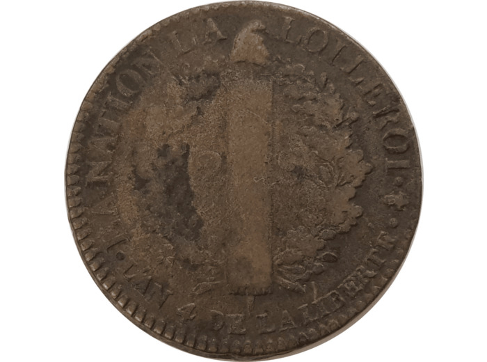 FRANCE LOUIS XVI 2 SOLS FRANÇOIS 1792 A (Paris) AN 4 TB (G25)
