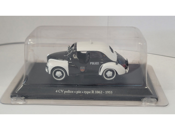 RENAULT 4 CV POLICE PIE TYPE R 1062 1955 1/43 BOITE D'ORIGINE