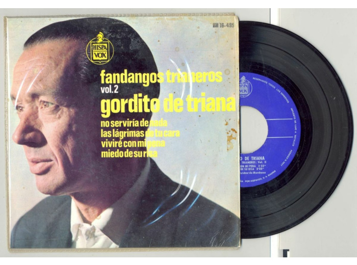 45 Tours GORDITO DE TRIANA "VIVIRE CON MI PENA" / "NO SERVIRIA DE NADA"