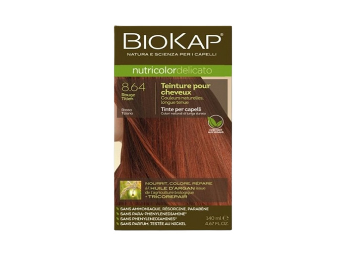 Coloration Nutricolor Delicato 8.64 Titian Rouge-140 ml-Biokap