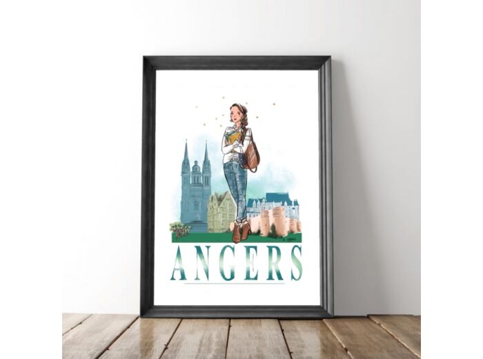 Angers - affiche, carte