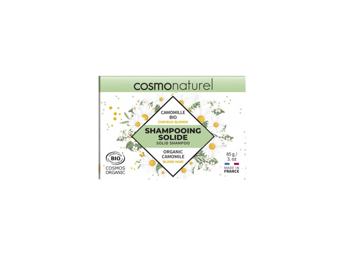 Shampoing solide cheveux blonds Camomille bio 85g