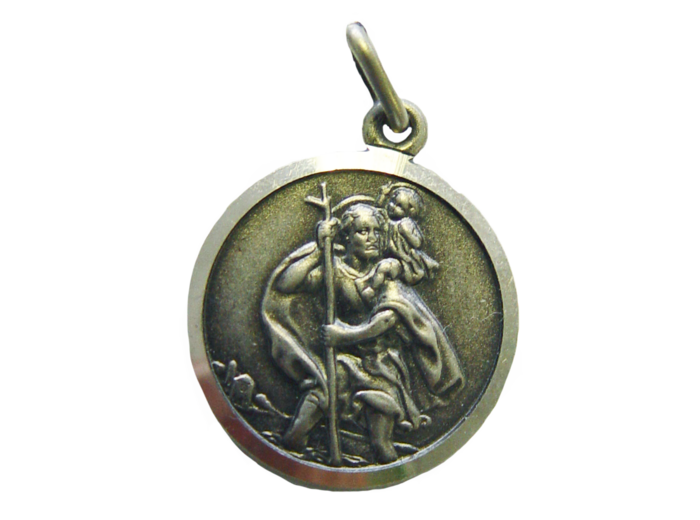 Médaille 17mm en Argent 925 - ST CHRISTOPHE
