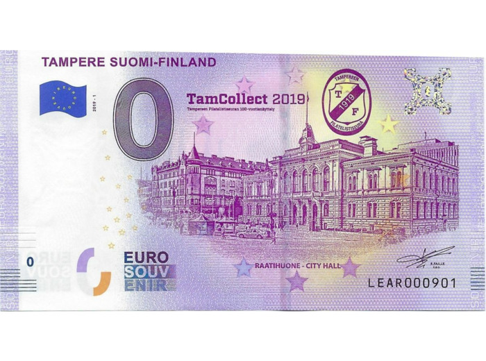 FINLANDE 2019-1 TAMPERE TAM COLLECT BILLET SOUVENIR 0 EURO TOURISTIQUE NEUF