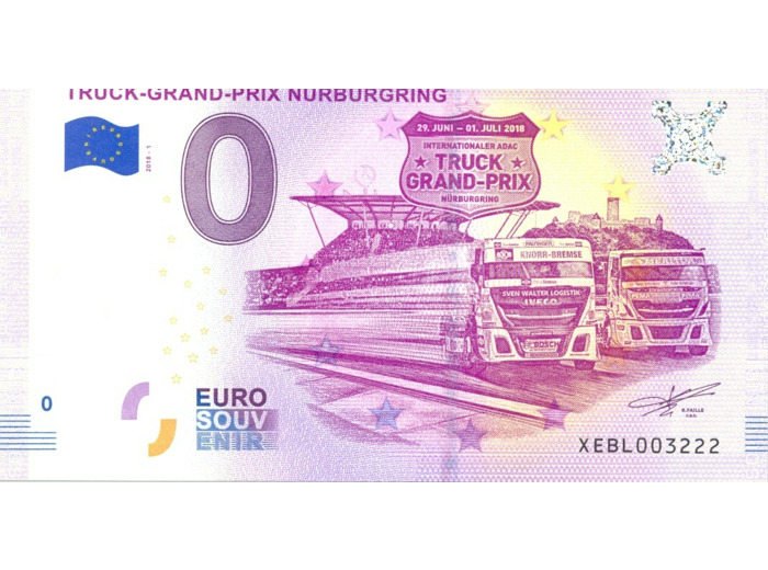 ALLEMAGNE 2018-1 TRUCK GRAND PRIX NURBURGRING BILLET SOUVENIR 0 EURO TOURISTIQUE