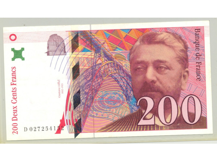 FRANCE 200 FRANCS EIFFEL 1996 Alphabet D 027254152 SUP