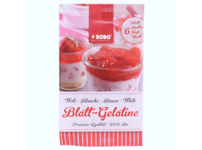 Gélatine Alimentaire Blanche Bio 6 feuilles