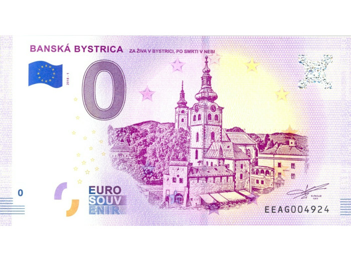 SLOVAQUIE 2018-1 BANSKA BYSTRICA BILLET SOUVENIR 0 EURO TOURISTIQUE