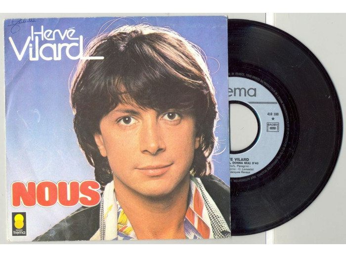 45 Tours HERVE VILARD "L'AMOUR AU HASARD" / "NOUS"