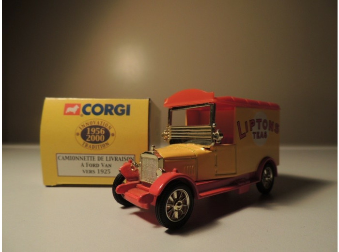 FORD T VAN 1925 LIPTONS TEAS JAUNE ET ROUGE 1/55
