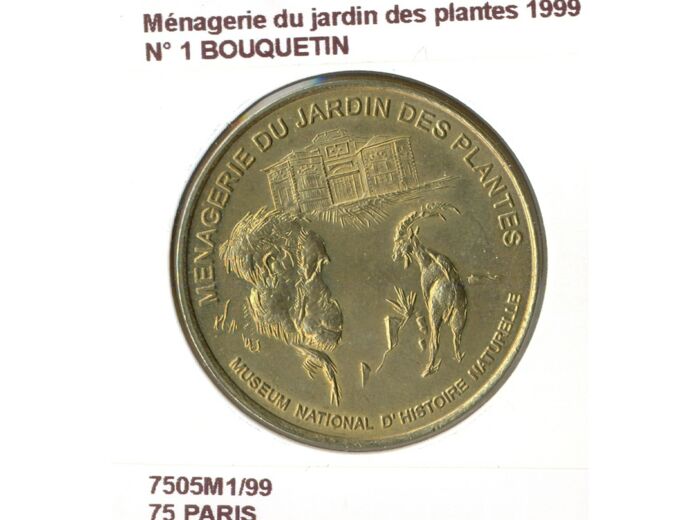 75 PARIS MENAGERIE DU JARDIN DES PLANTES N1 BOUQUETIN 1999 SUP-