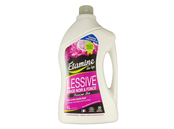 Lessive Linge Noir et Foncé Pivoine Bio 1L
