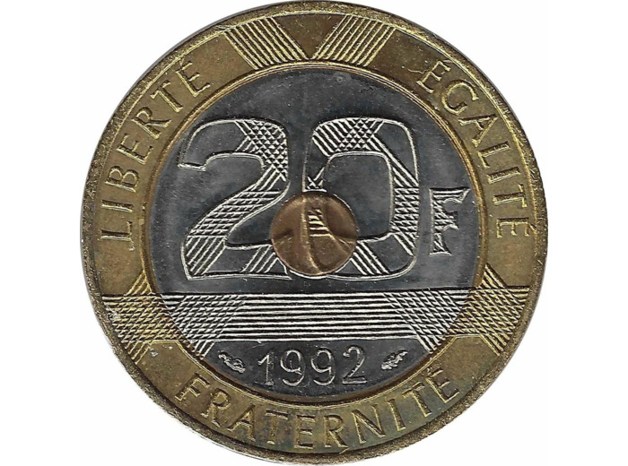 FRANCE 20 FRANCS MONT ST MICHEL 1992 V ferme SUP