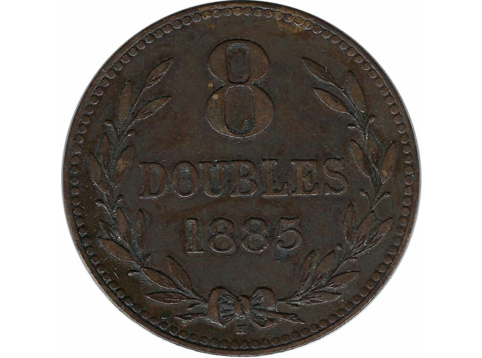 GUERNESEY 8 DOUBLES 1885 H TTB