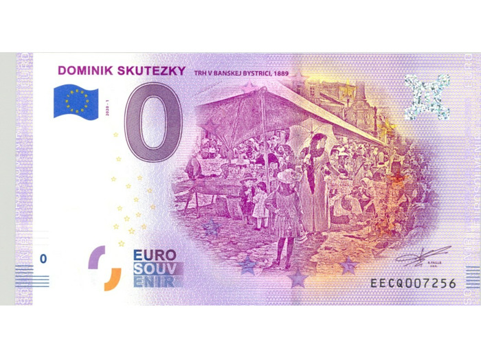 SLOVAQUIE 2020-1 DOMINIK SKUTEZKY BILLET SOUVENIR 0 EURO TOURISTIQUE  NEUF