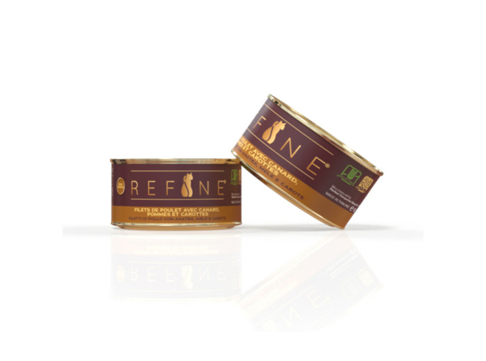 REFINE Home Cooking, filets de poulet, canard, pommes & carottes - 80g