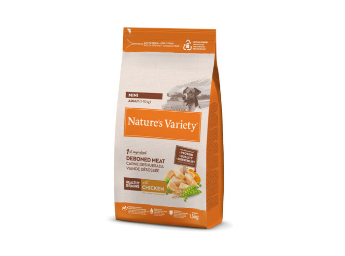 Nature's Variety, HEALTHY GRAIN ADULT MINI POULET - 1.5KG