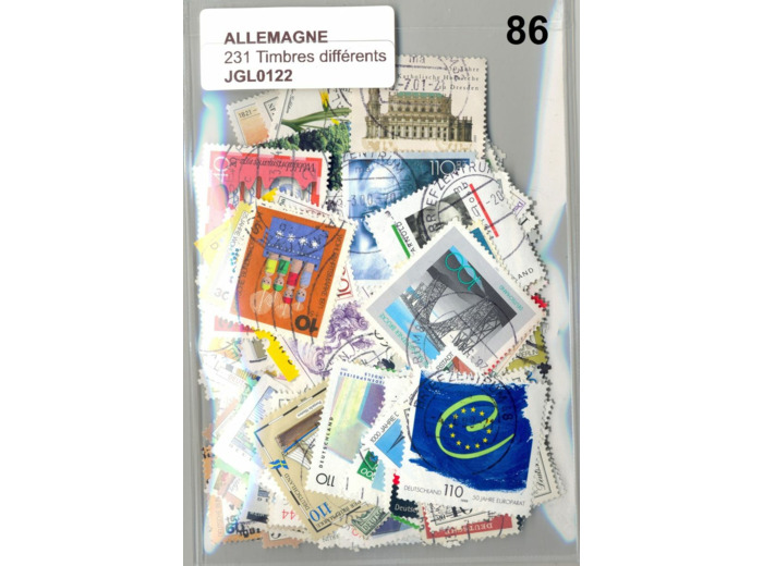 231 TIMBRES ALLEMAGNE DIFFERENTS OBLITERES *86
