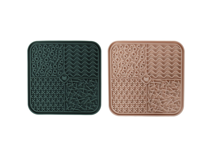 Tapis de léchage carré pour chien et chat