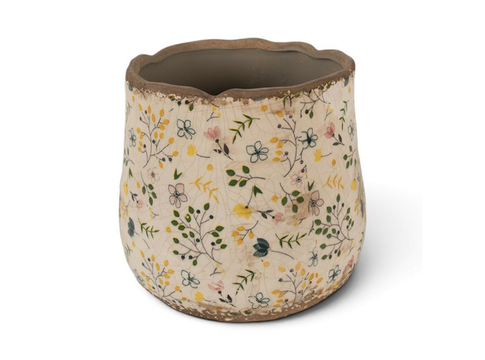 Pot de fleurs multicolore céramique 21x21x19cm