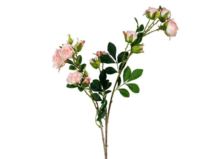 Rosier Artificiel Rose Poudré Haute Tige 75cm