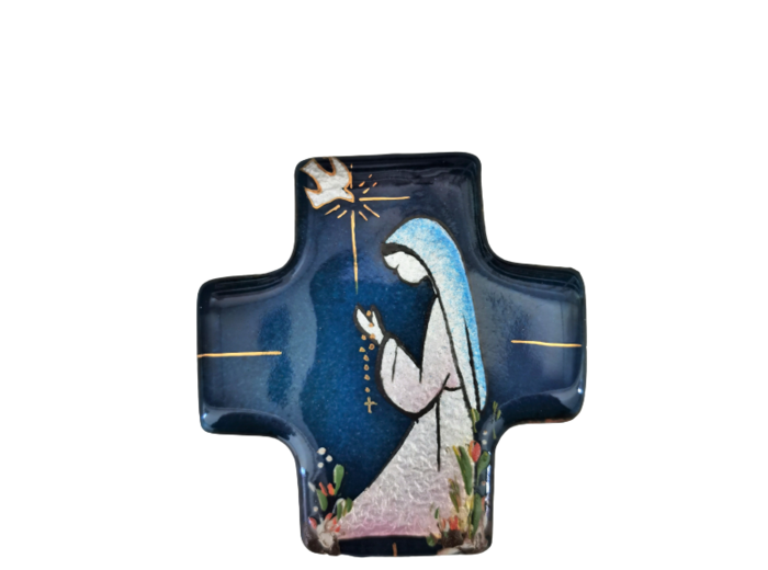 Comm agenouillé Fille 7,7X8cm - EMAUX DU LIBAN