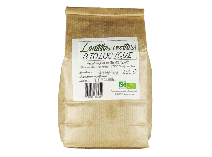 Lentille Vertes 500g Bio