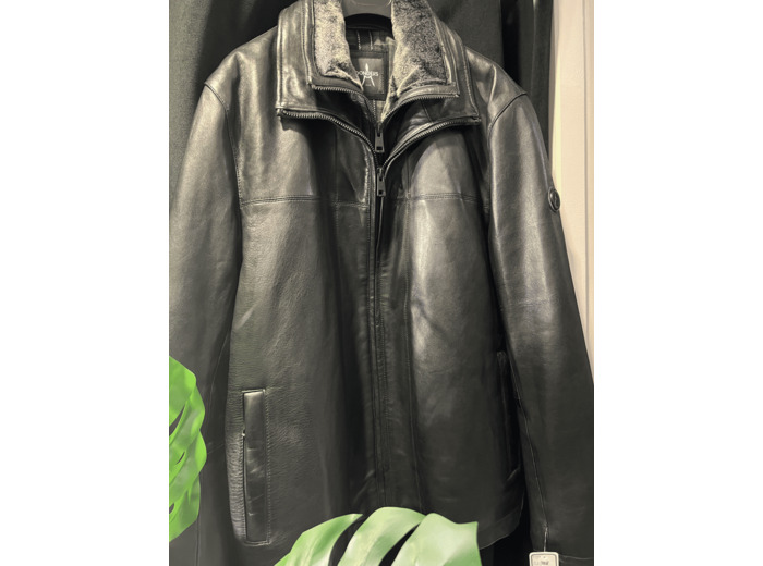 DN52398 Blouson homme cuir noir